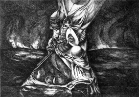 Sogno (acquaforte, 1968, cm 30 x 21,6)