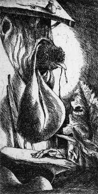 Piccolo sogno (acquaforte, 1968, cm 8,7 x 16,5)