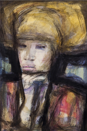 Giovane donna (tecnica mista, 1980)