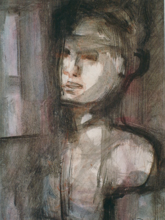 Nel fondo della stanza (tecnica mista, 1987)