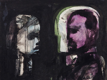 Padre e figlio (tecnica mista, 1989)