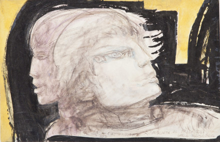 L'attenzione risvegliata al passaggio della ragazza (tecnica mista, 1990)