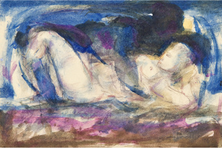 Nudo sdraiato (tecnica mista, 1999)