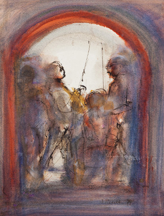 Portico (china acquarellata, 1979)