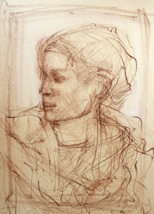 Profilo di donna (matita, 1980)