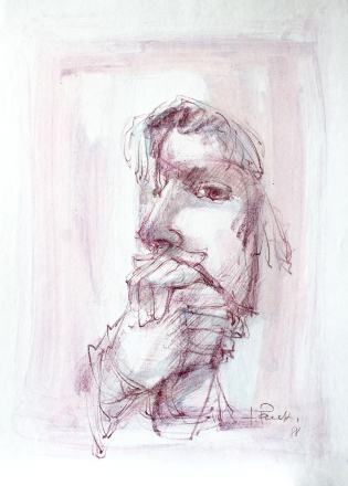 Senza titolo (matita acquarellata , 1988)