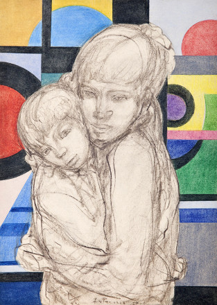 Abbraccio (pastello, 2001)