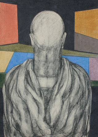 L'uomo di spalle (pastello, 2004)