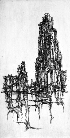 Riflesso (acquaforte, 1955, cm 13,2 x 24,8)