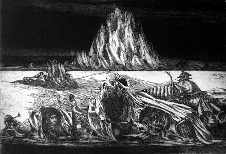 Sera (acquaforte, 1968, cm 30 x 21)