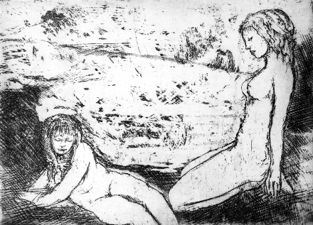 Solitudini (acquaforte, 1966, cm 21,7 x 15,9)